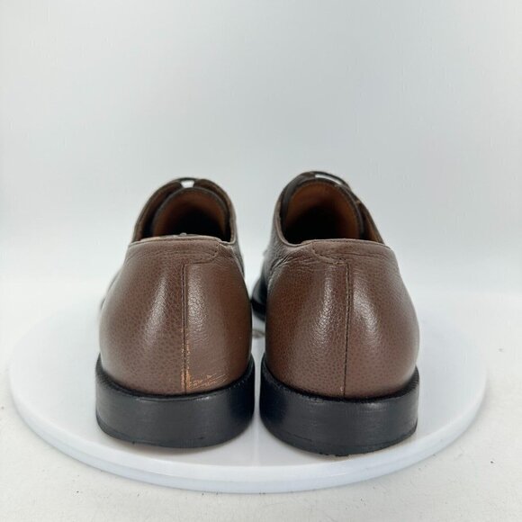 Lanvin Men Size 9 Brown Two Tone Leather Derby Lace Up Plain Toe Dress Shoes - Picture 6 of 14